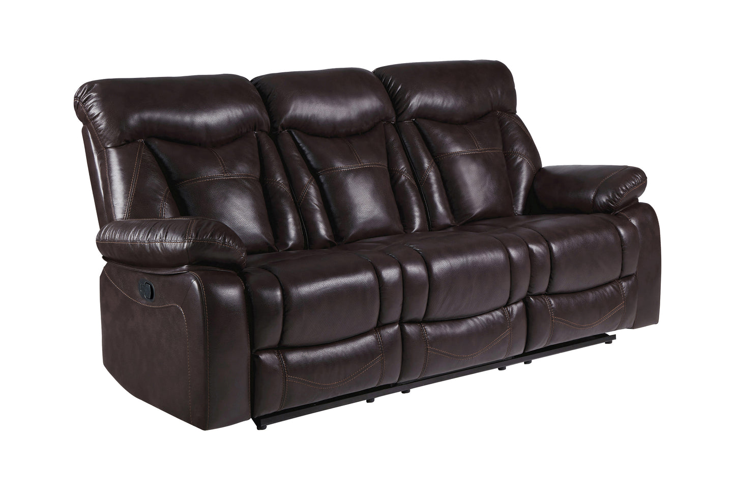 Zimmerman Upholstered Tufted Living Room Set Dark Brown - 601711