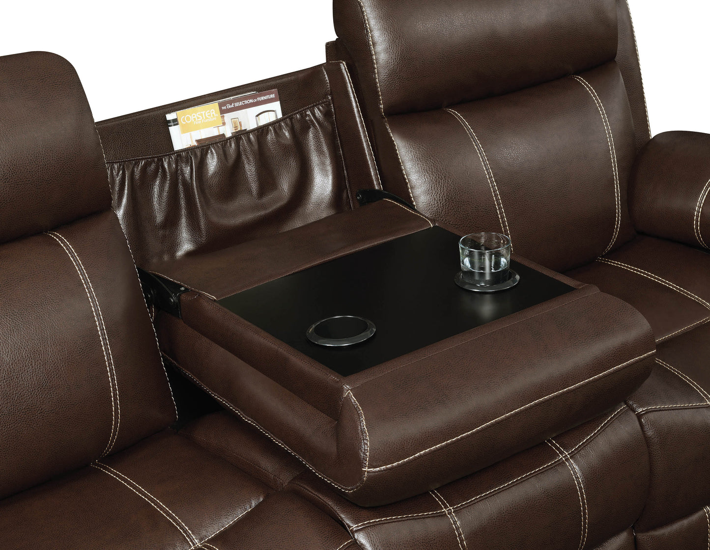 Myleene Upholstered Tufted Living Room Set Chestnut - 603021