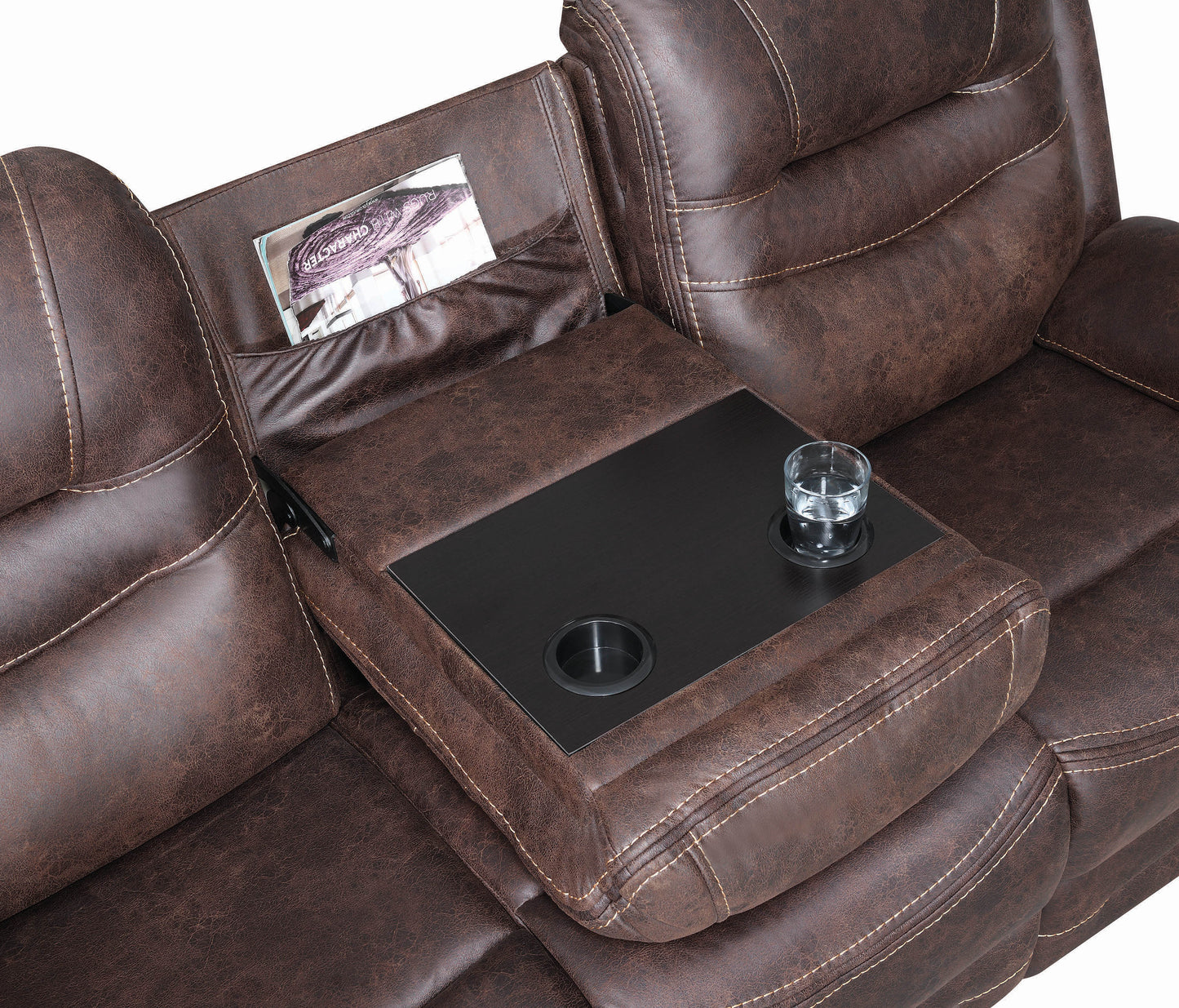 Hemer 3-Piece Power^2 Living Room Set Chocolate - 603331PP