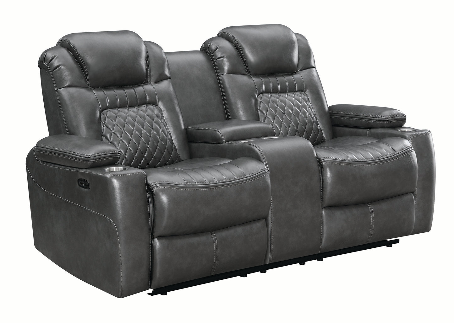 Korbach  Power^2 Living Room Set Charcoal Collection: Korbach - 603414PP