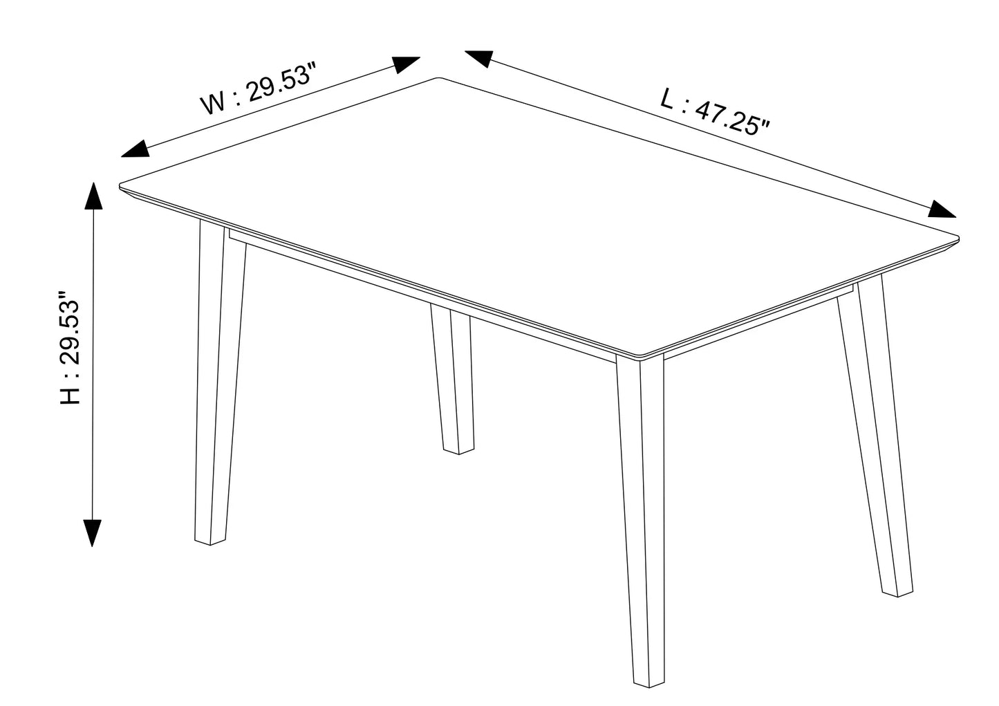 Dining Set, Abbott Walnut Small Table - 4 Abbott Chairs