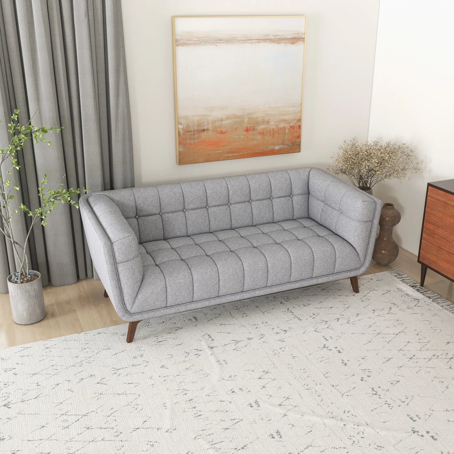 Kano Linen Sofa (78" - Light Gray)