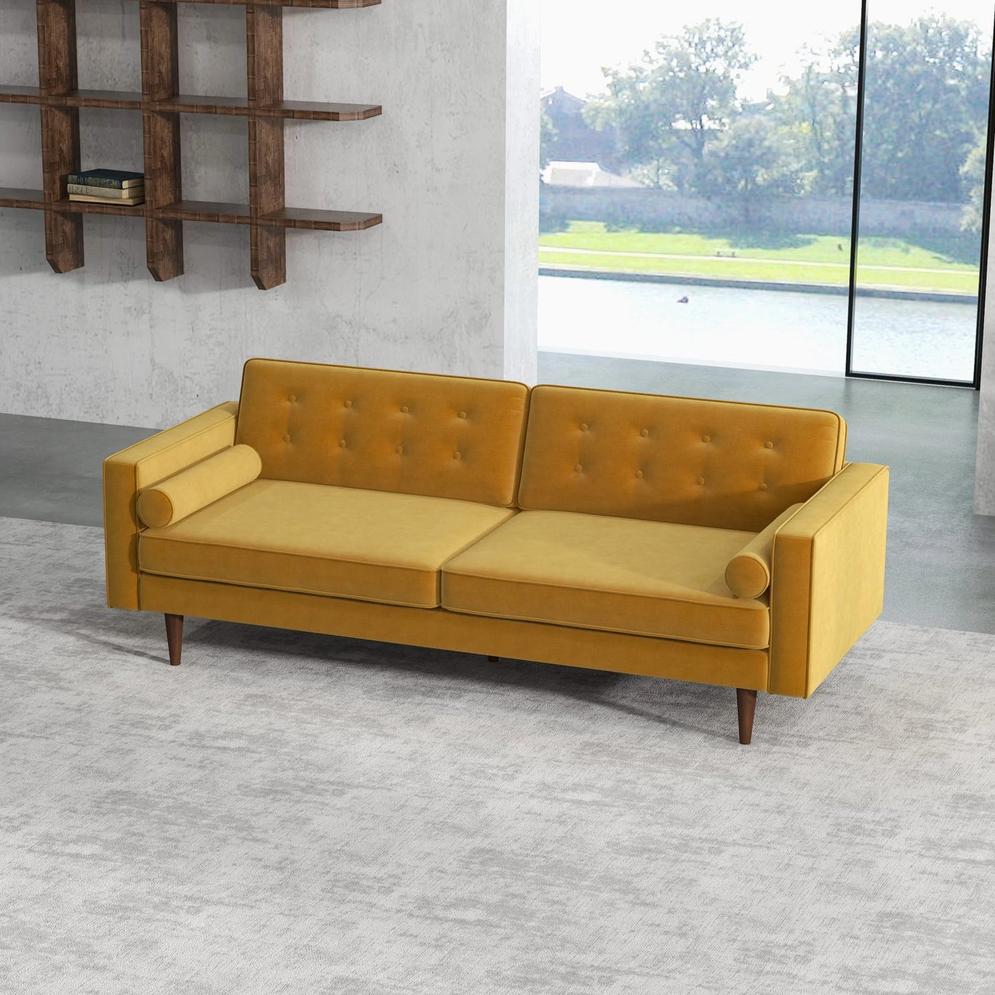 Kirby Sofa (Gold Velvet)