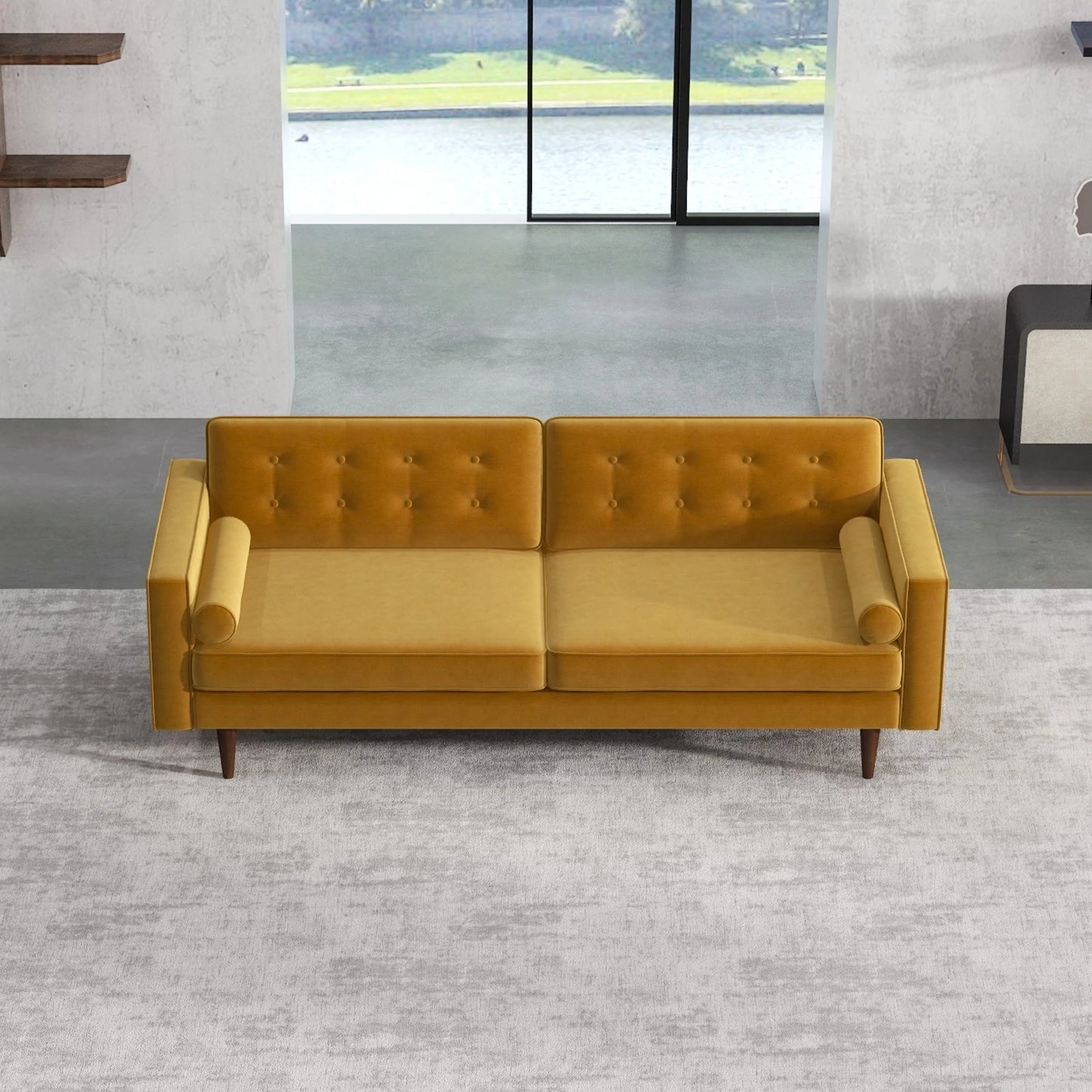 Kirby Sofa (Gold Velvet)