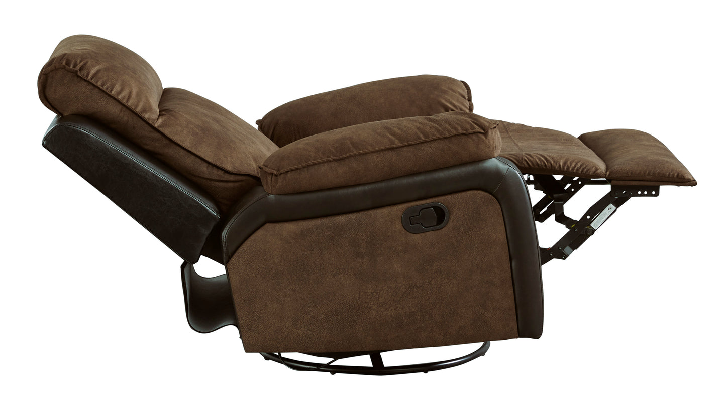 Woodsway Brown Swivel Glider Recliner | 6450561