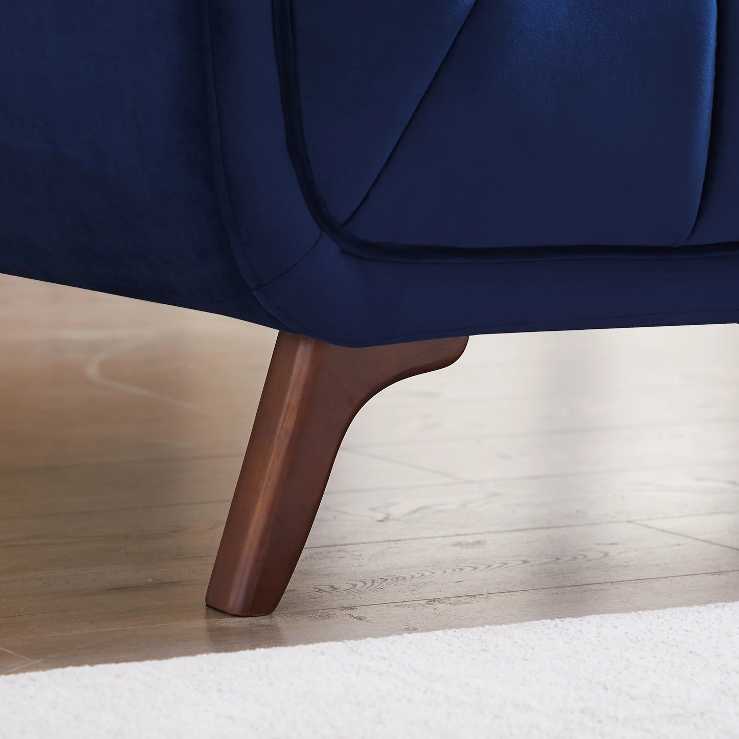 Kano Large Navy Blue Velvet Sofa