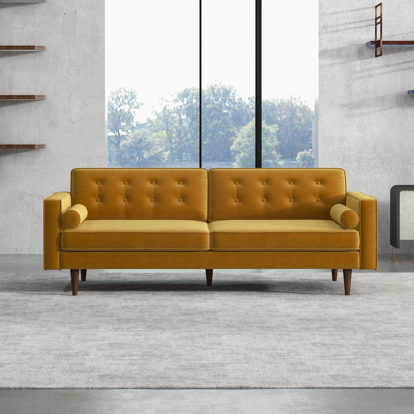 Kirby Sofa (Gold Velvet)