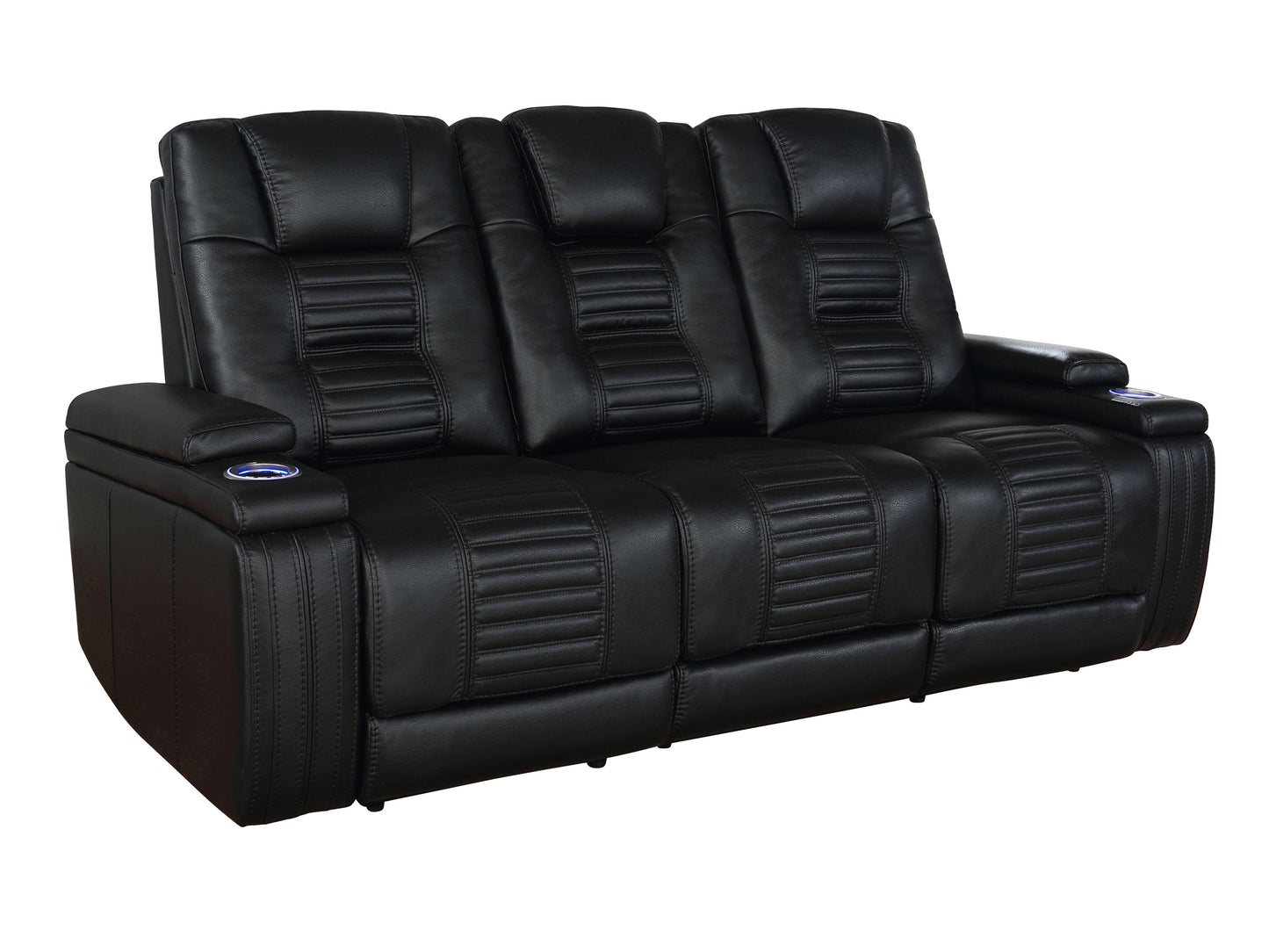 Zane Upholstered Living Room Set Black - 651301PP