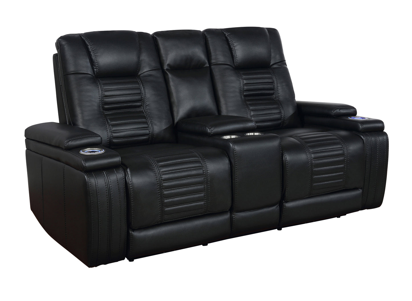 Zane Upholstered Living Room Set Black - 651301PP