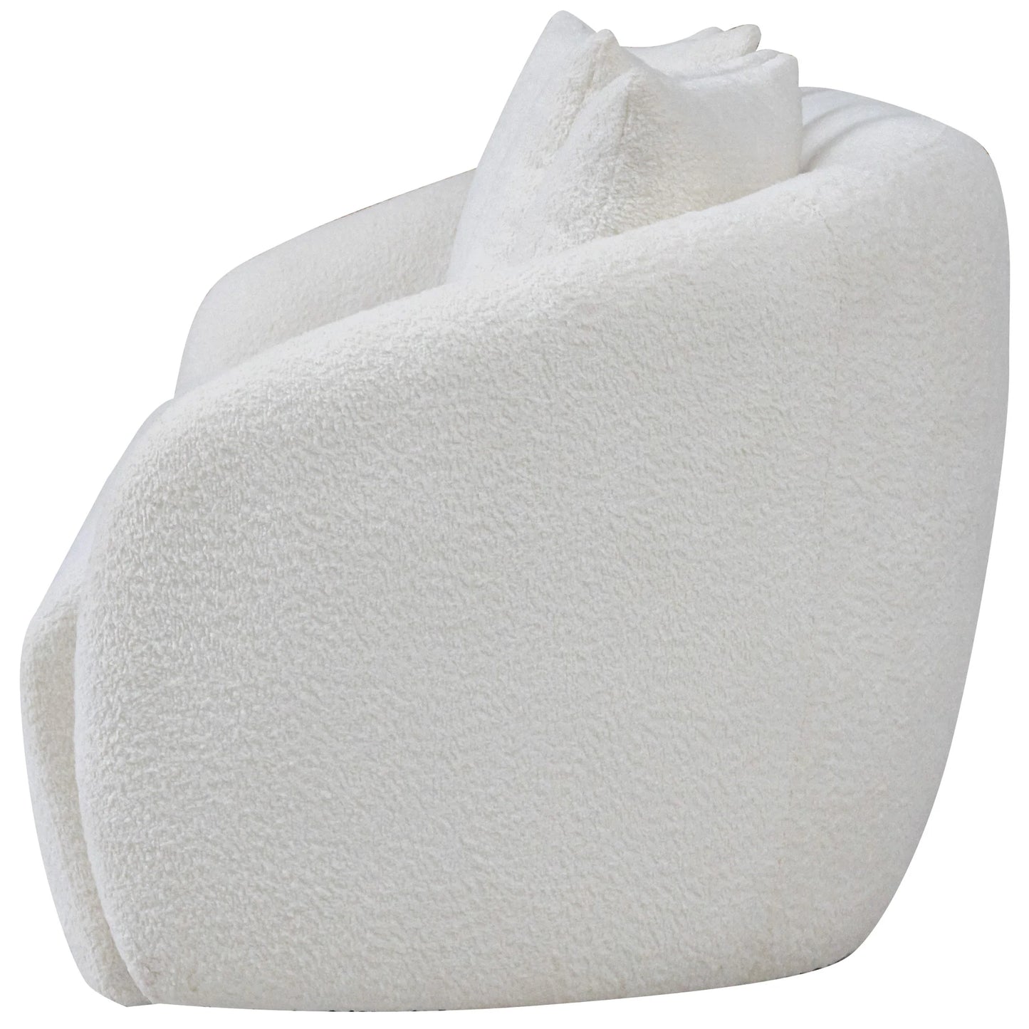 Lidia Ivory Boucle Japandi Style Sofa