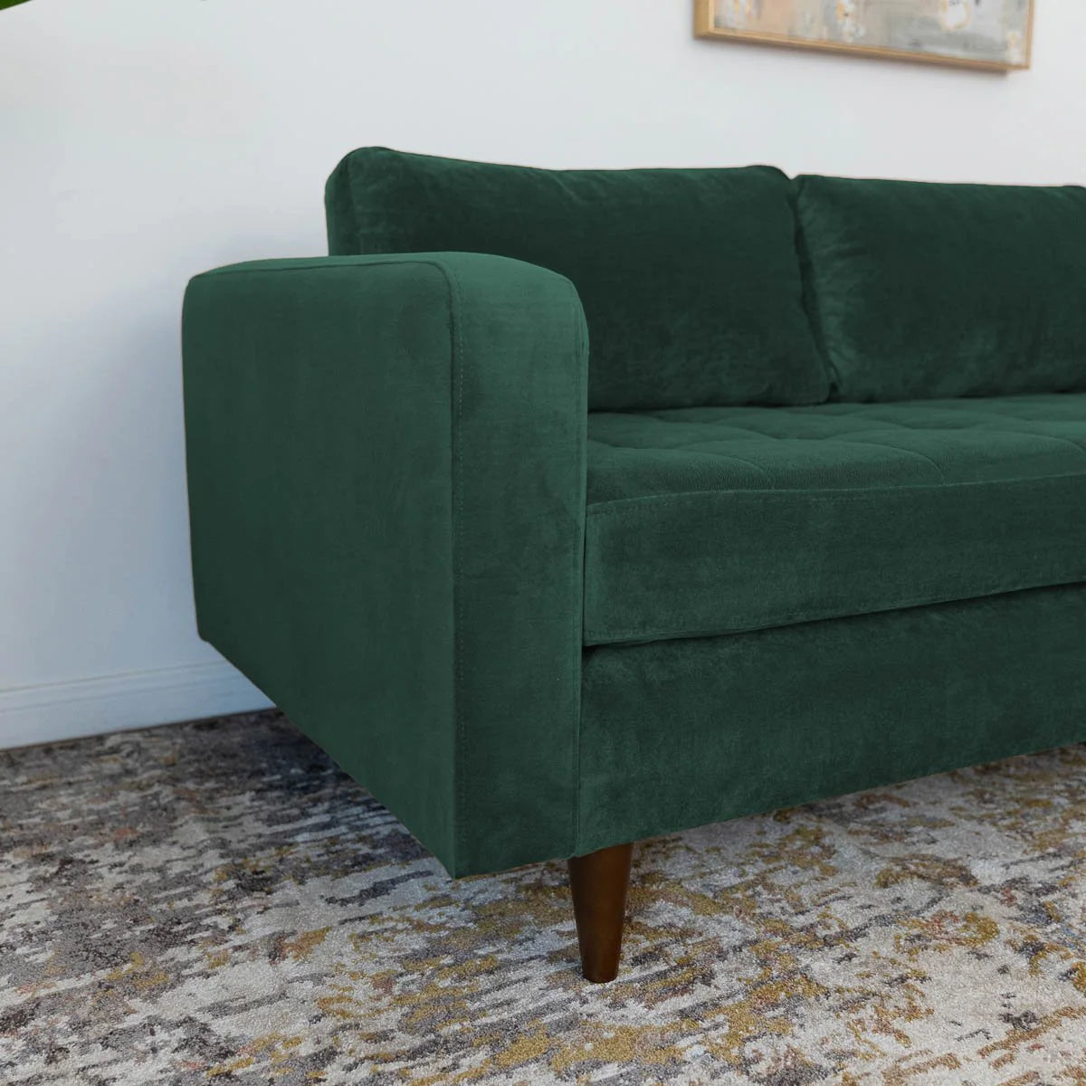 Minnesota Sectional Sofa (Green - Right Facing Chaise)