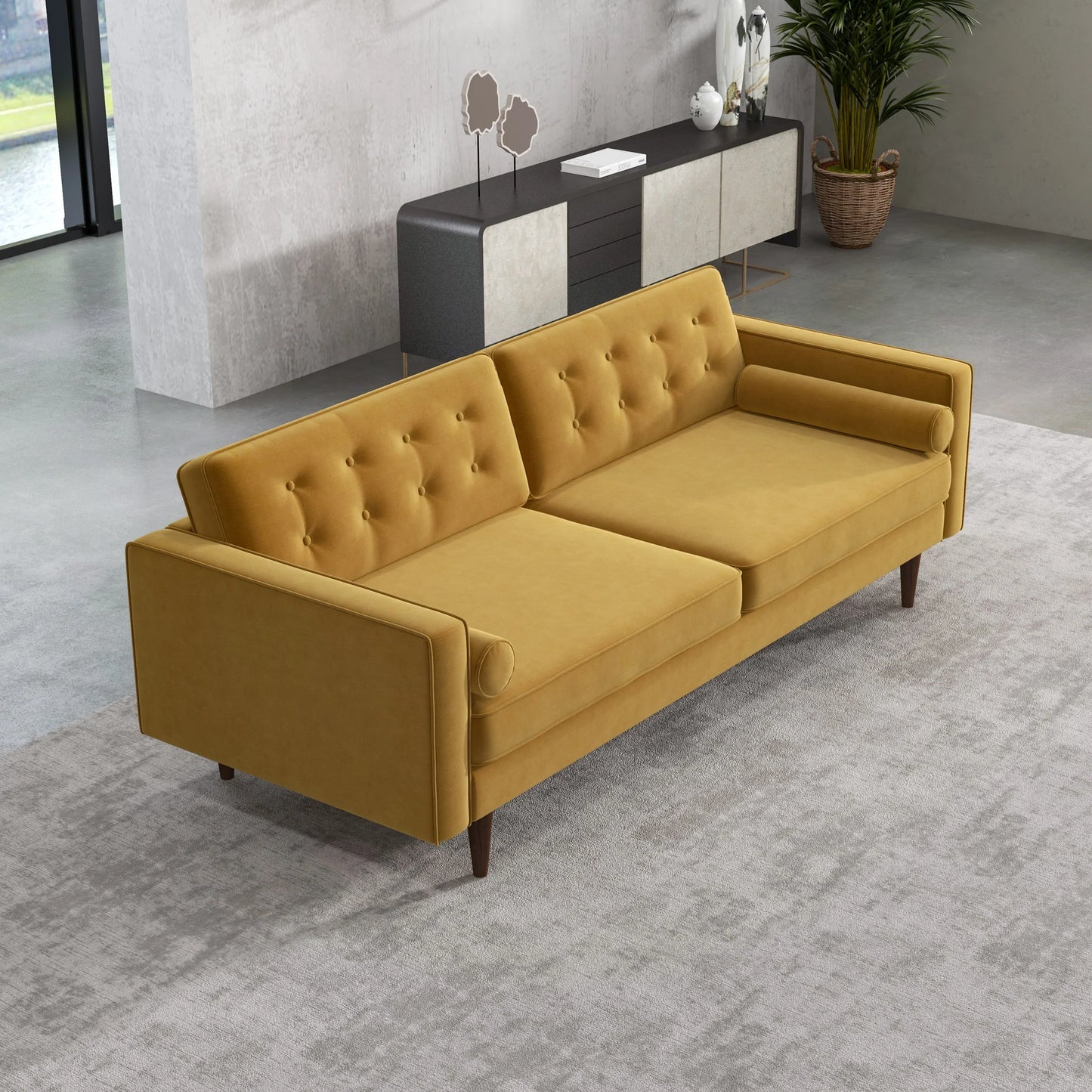 Kirby Sofa (Gold Velvet)