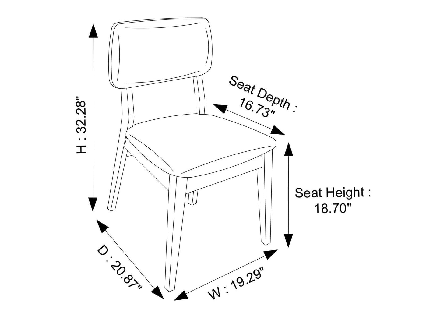 Abbott Grey Linen Fabric Dining Chair