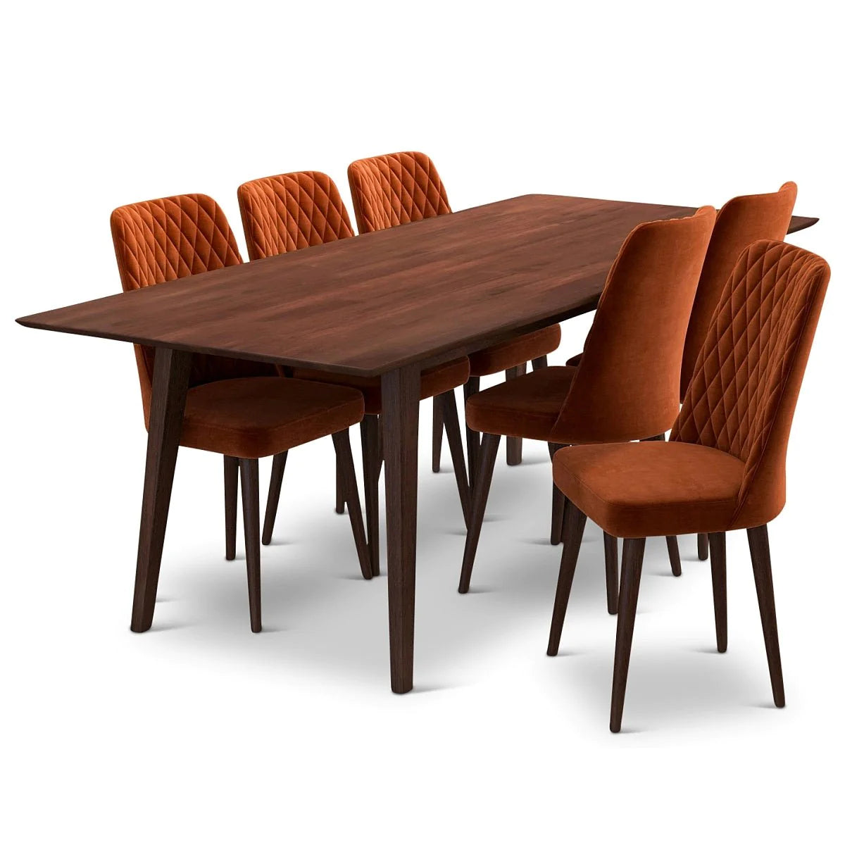 Evette Modern Burnt Orange Dining Chair