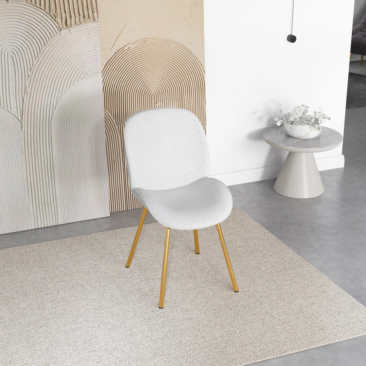 Lucy Beige Boucle Dining Chair