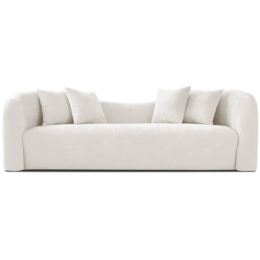 Hana White Boucle Sofa