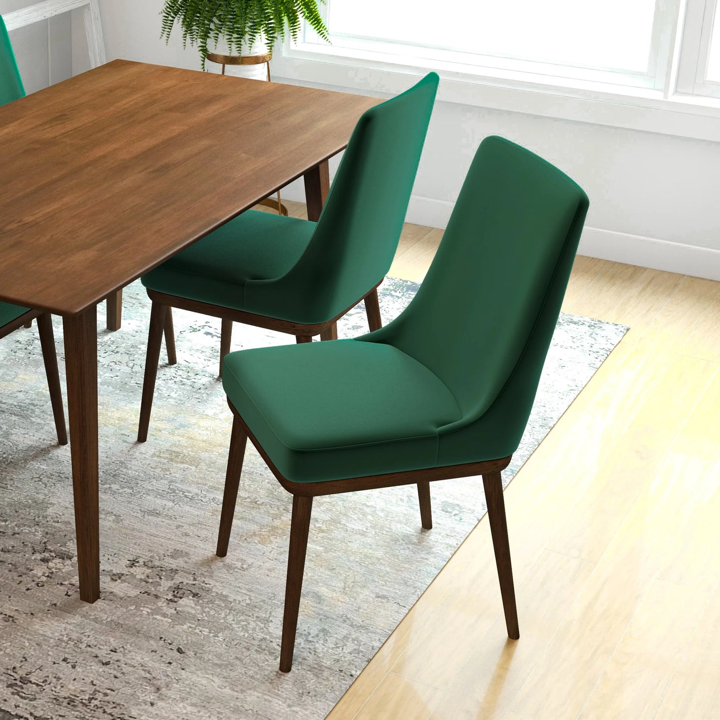 Brighton Dining Chair (Emerald Green Velvet)