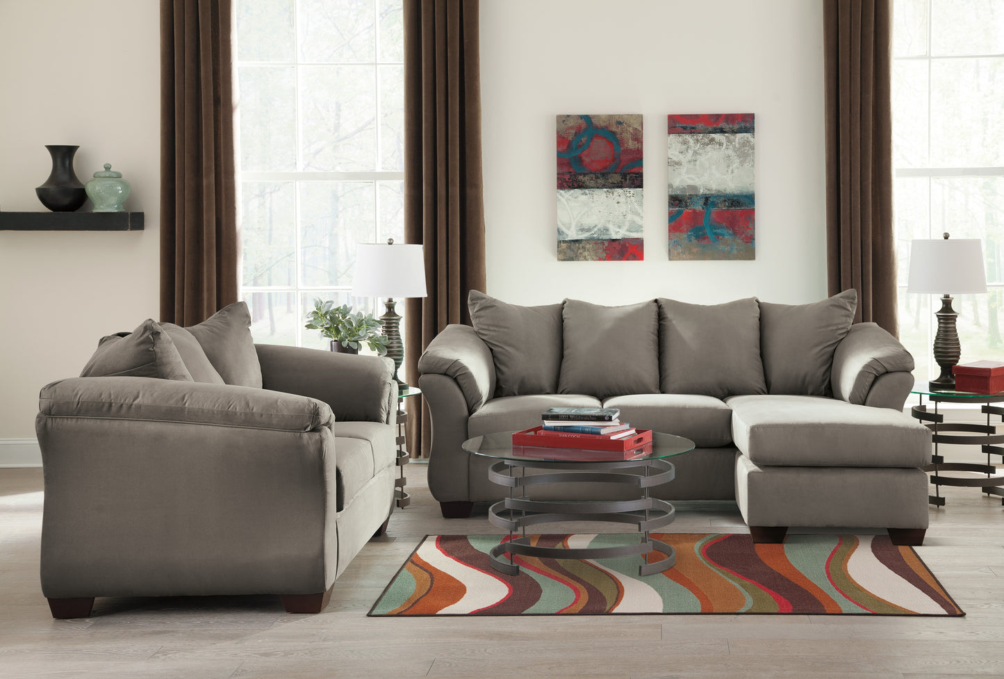 Darcy Sofa Chaise and Loveseat - PKG012407