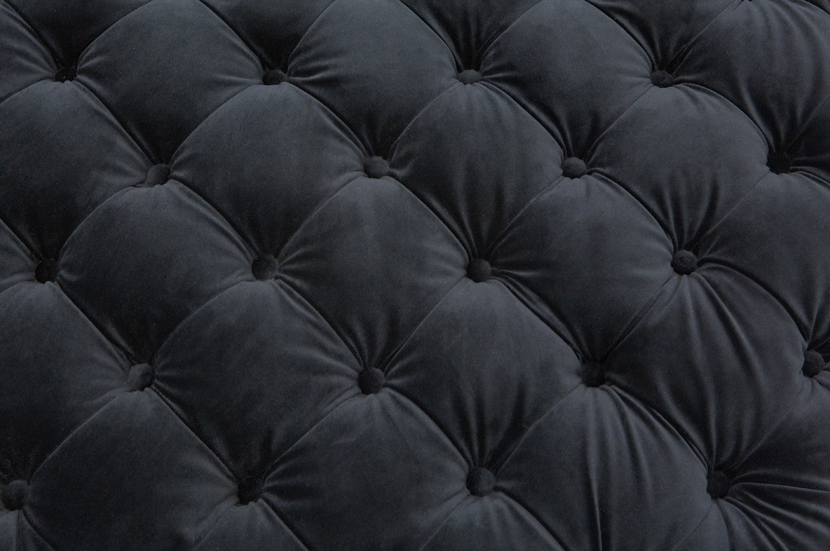 Divani Casa - Ritner Modern Black Velvet Curved Sectional Sofa