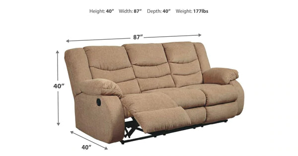 Tulen Mocha Reclining Sofa | 9860488