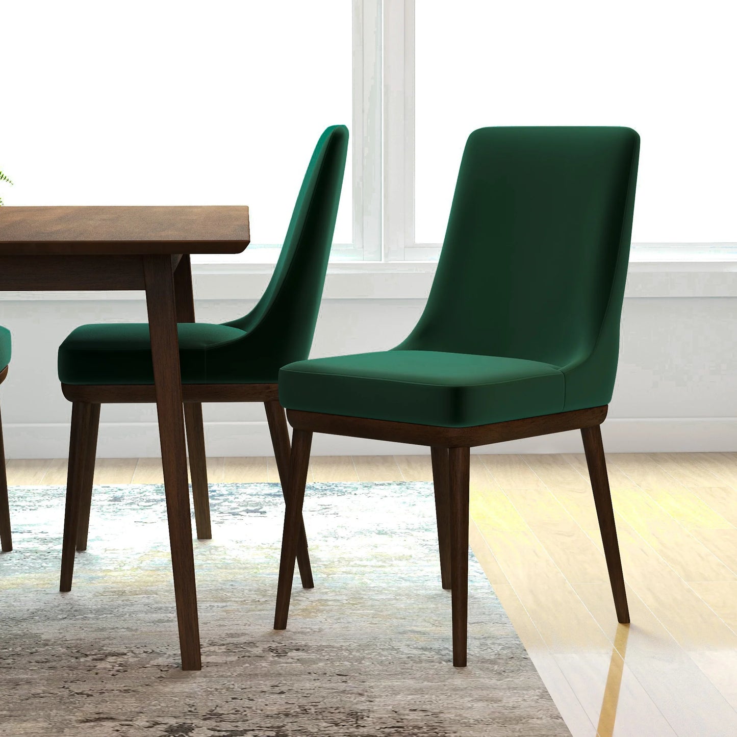 Brighton Dining Chair (Emerald Green Velvet)