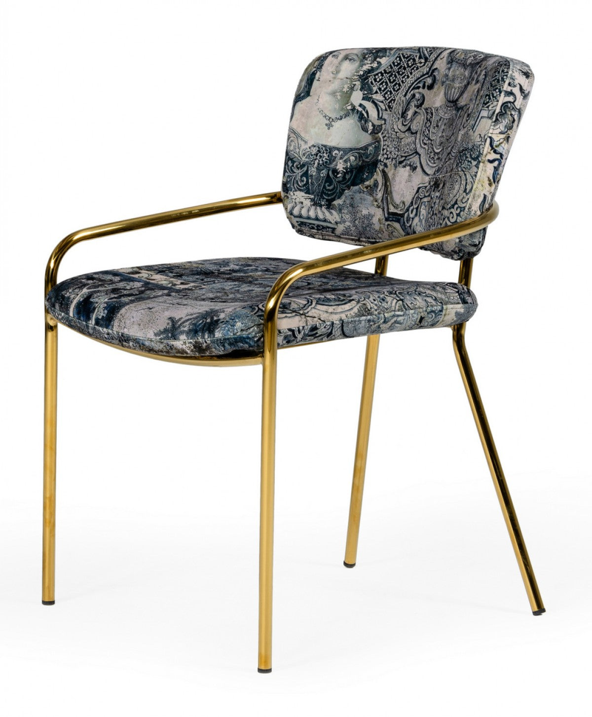 Modrest Pyrite - Modern Round Glass Dining Table