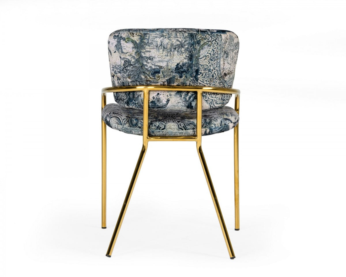 Modrest Pyrite - Modern Round Glass Dining Table