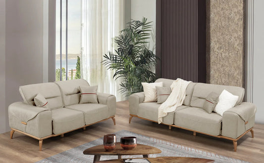 Oslo Sofa & Loveseat - Cream