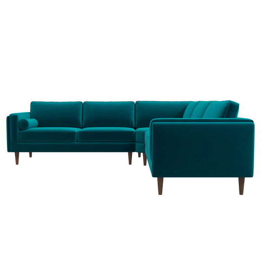Fordham Symmetrical Corner Sofa (Teal Velvet)