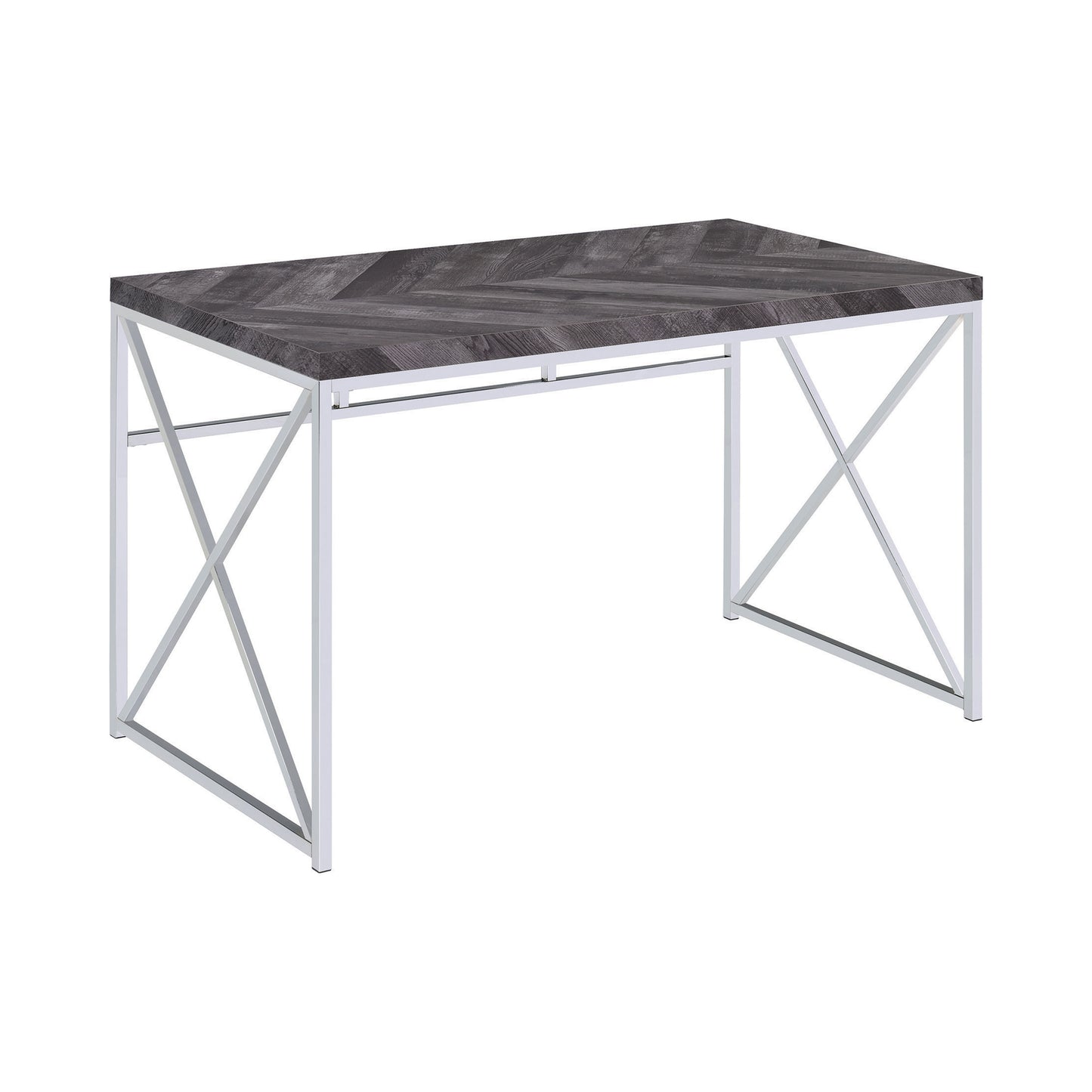 Grimma Writing Desk Rustic Grey Herringbone - 802611