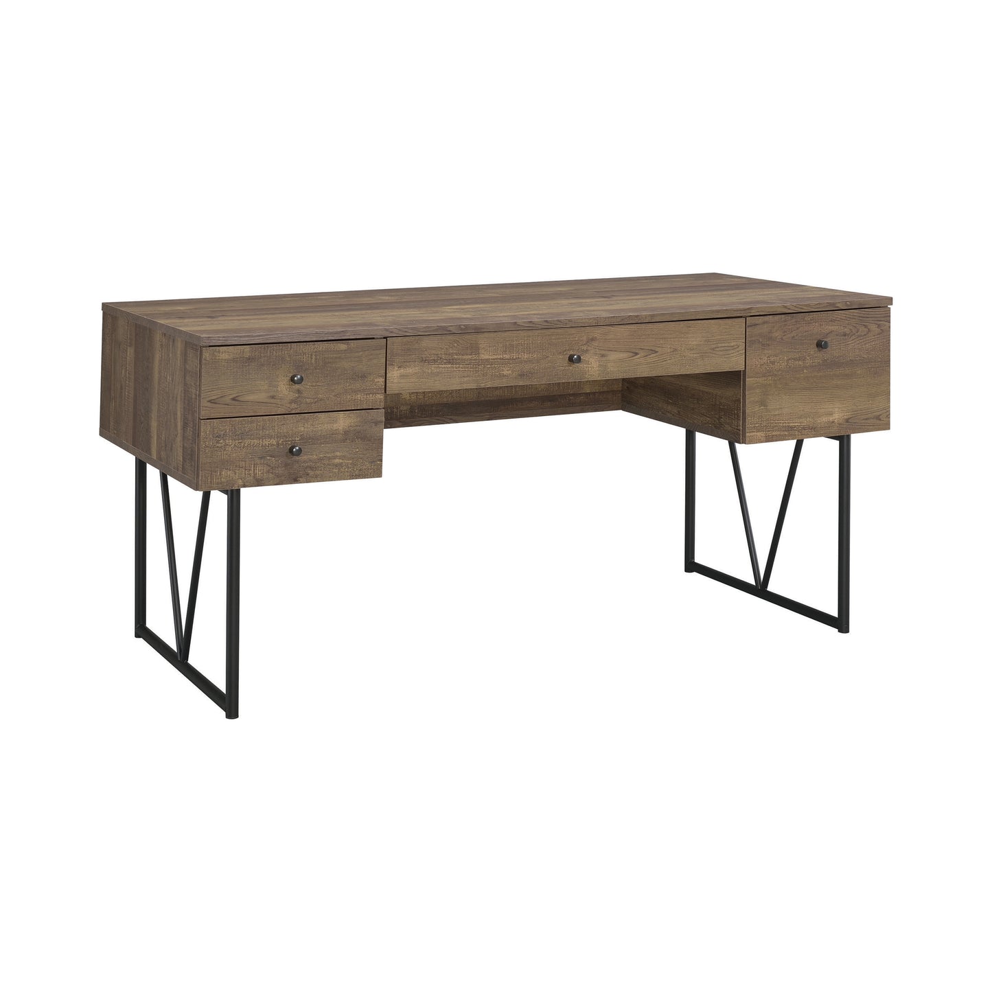 Analiese 4-Drawer Writing Desk Rustic Oak - 802999