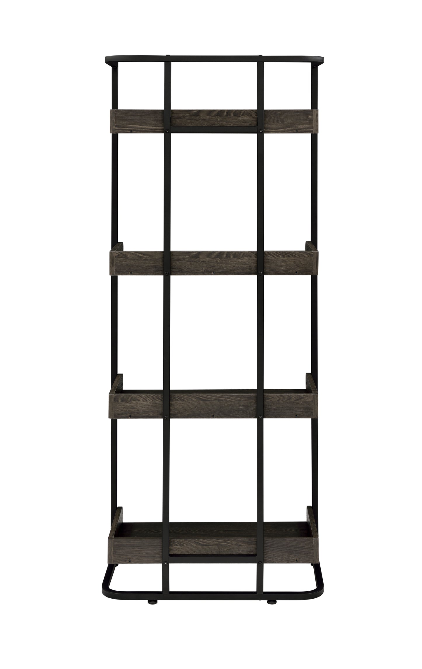 Ember 4-Shelf Bookcase Dark Oak And Sandy Black - 803412