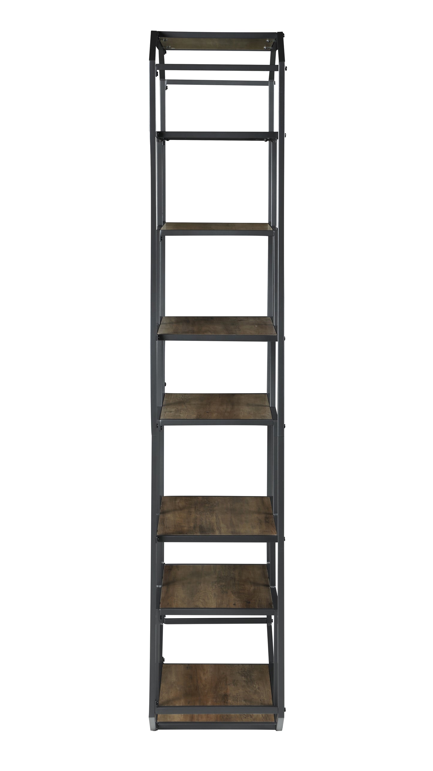 6-Shelf Bookcase Rustic Brown And Dark Grey - 805662