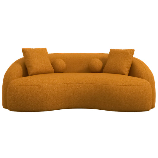 Blair Curvy Boucle Couch (Gold)