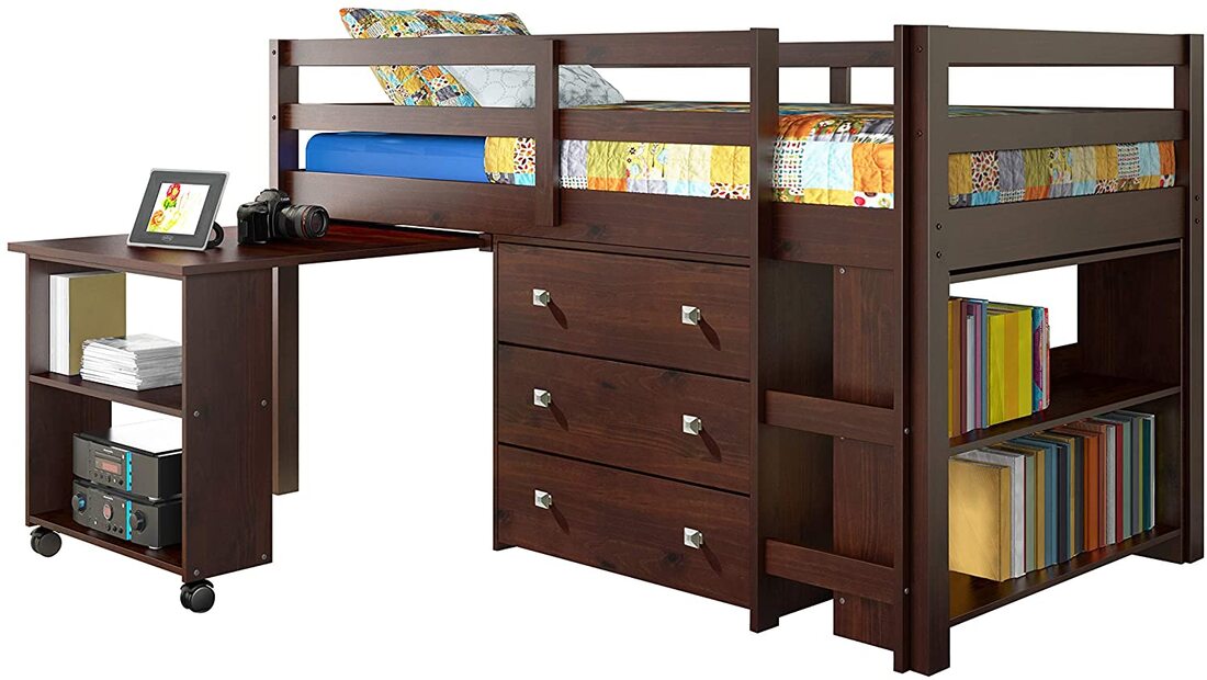 760-TCP Loft Bed (Cappuccino)