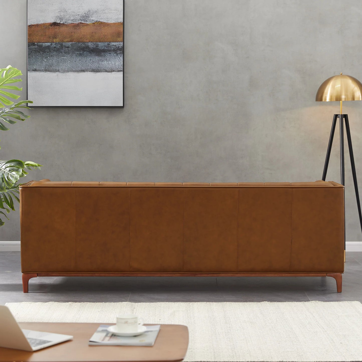 Kennedy Sofa (Cognac Leather)