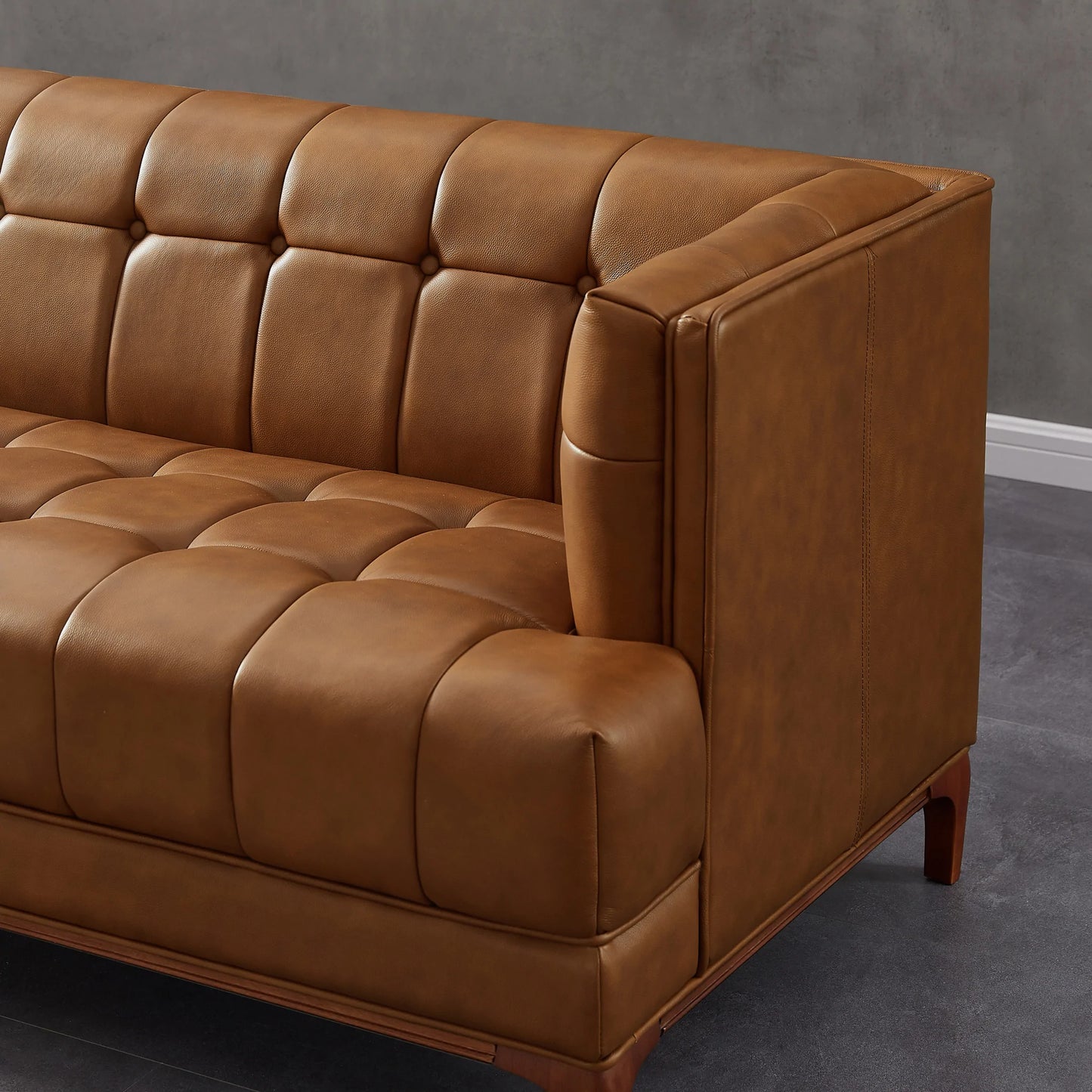 Kennedy Sofa (Cognac Leather)