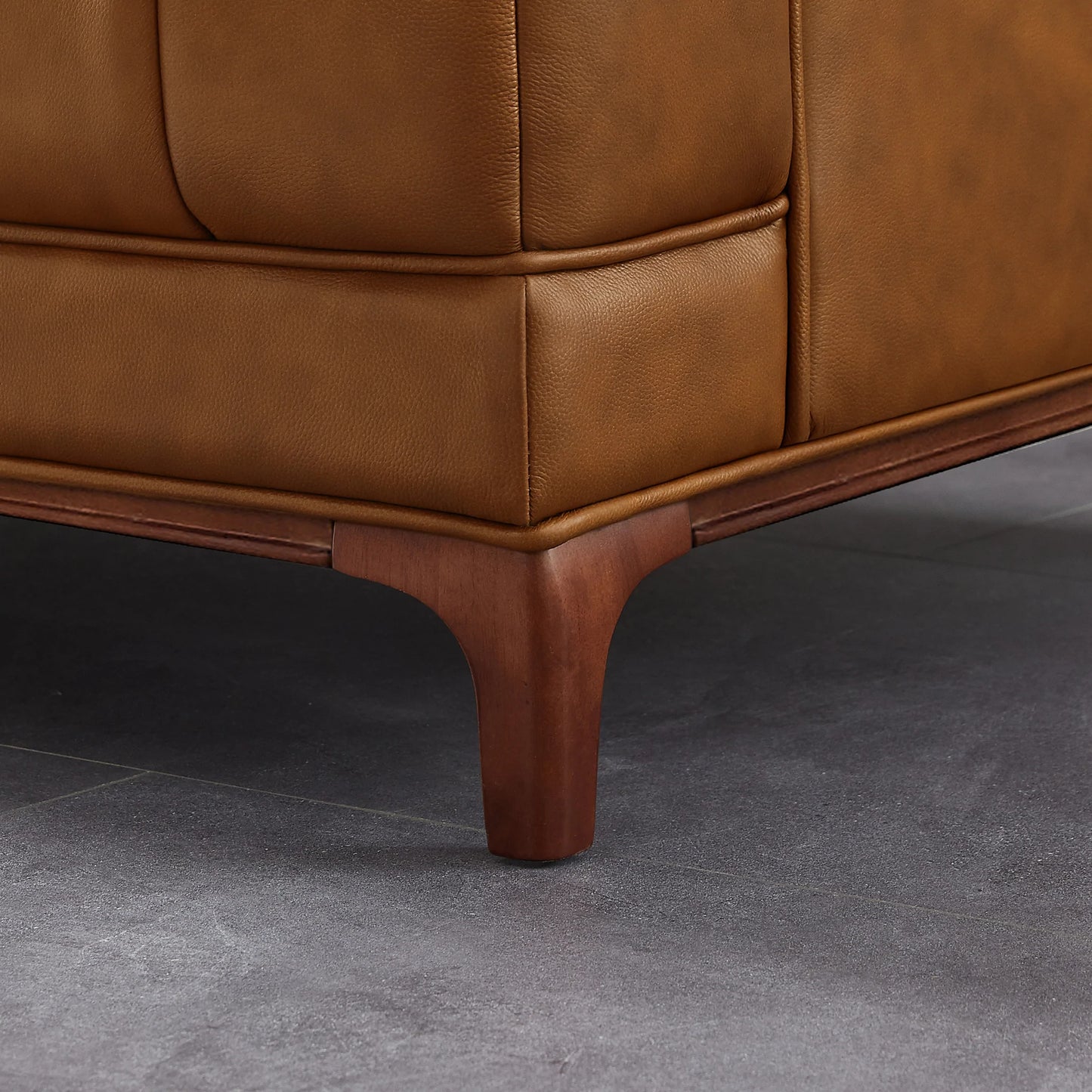 Kennedy Sofa (Cognac Leather)