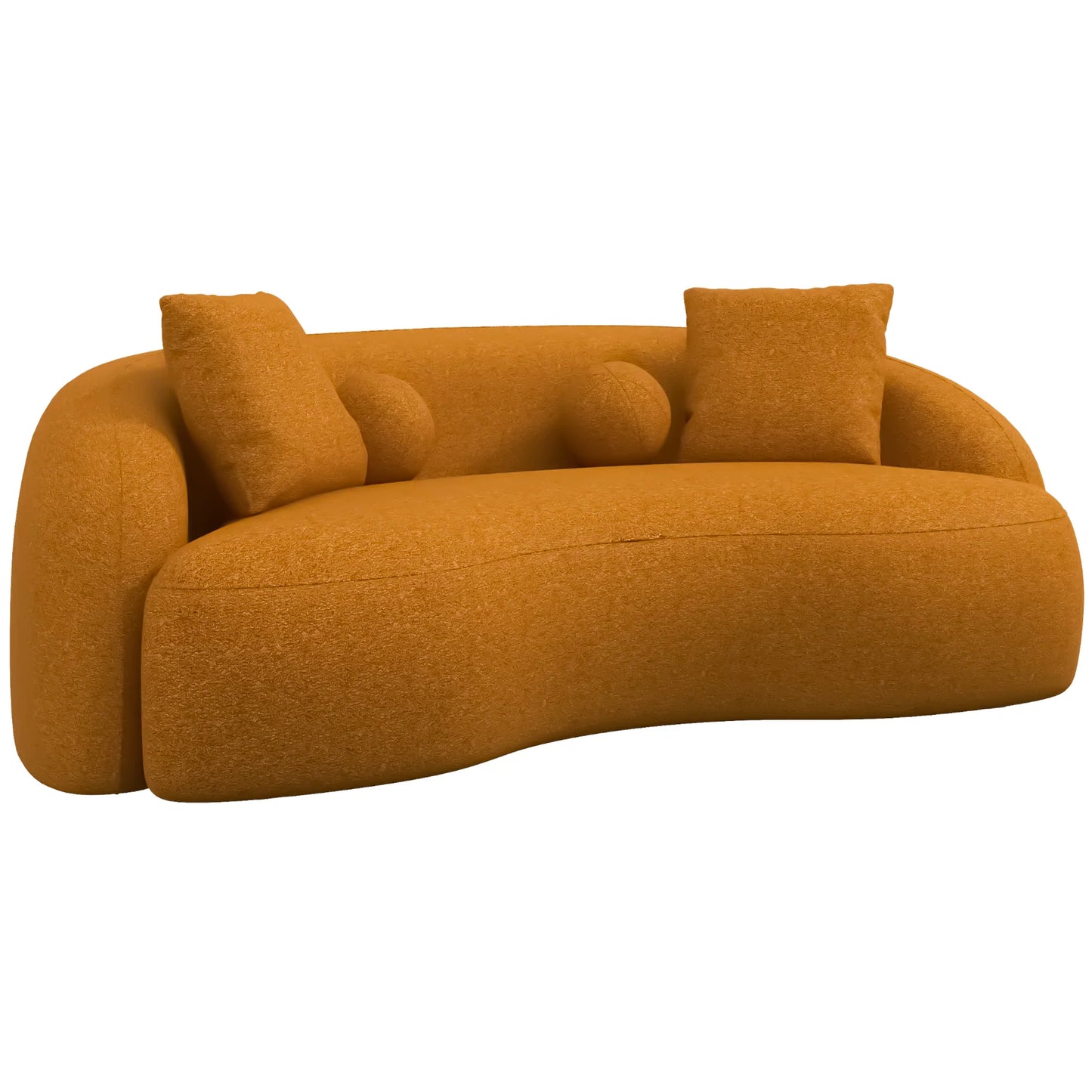 Blair Curvy Boucle Couch (Gold)