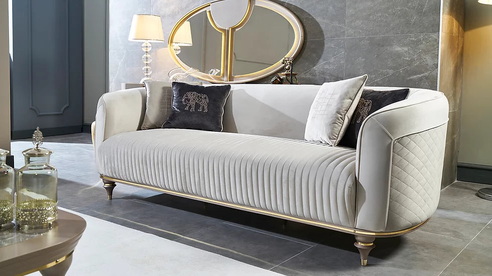Sofa & Loveseat with Dining Set Ariya Collection ( FREE TV)