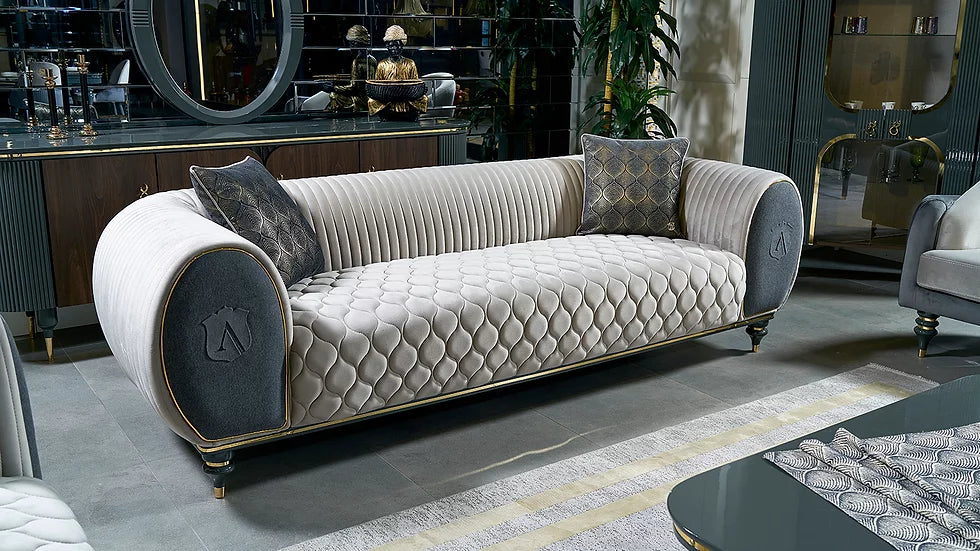 Sofa & Loveseat with Dining Set Camalie Collection ( FREE TV)