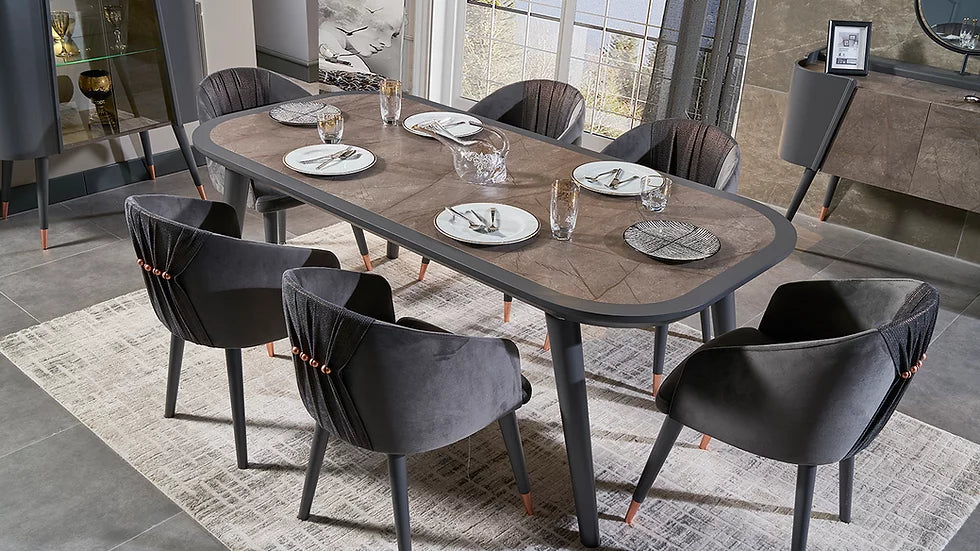 Sofa & Loveseat with Dining Set Atlas Collection ( FREE TV)