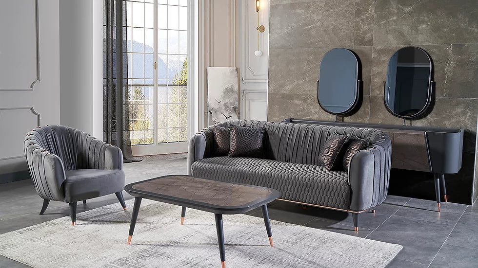 Sofa & Loveseat with Dining Set Atlas Collection ( FREE TV)