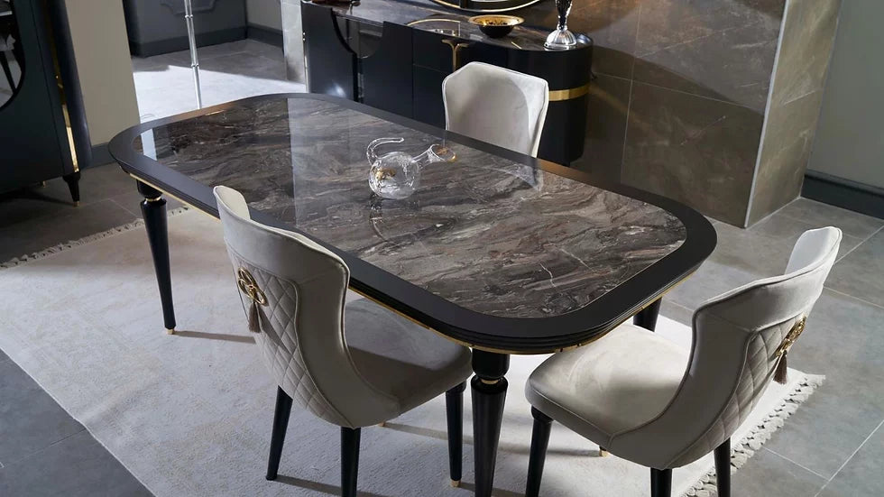 Sofa & Loveseat with Dining Set Diamond Collection ( FREE TV)