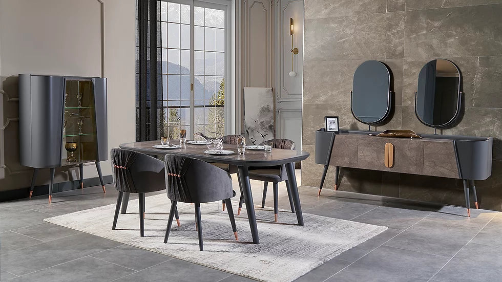 Sofa & Loveseat with Dining Set Atlas Collection ( FREE TV)