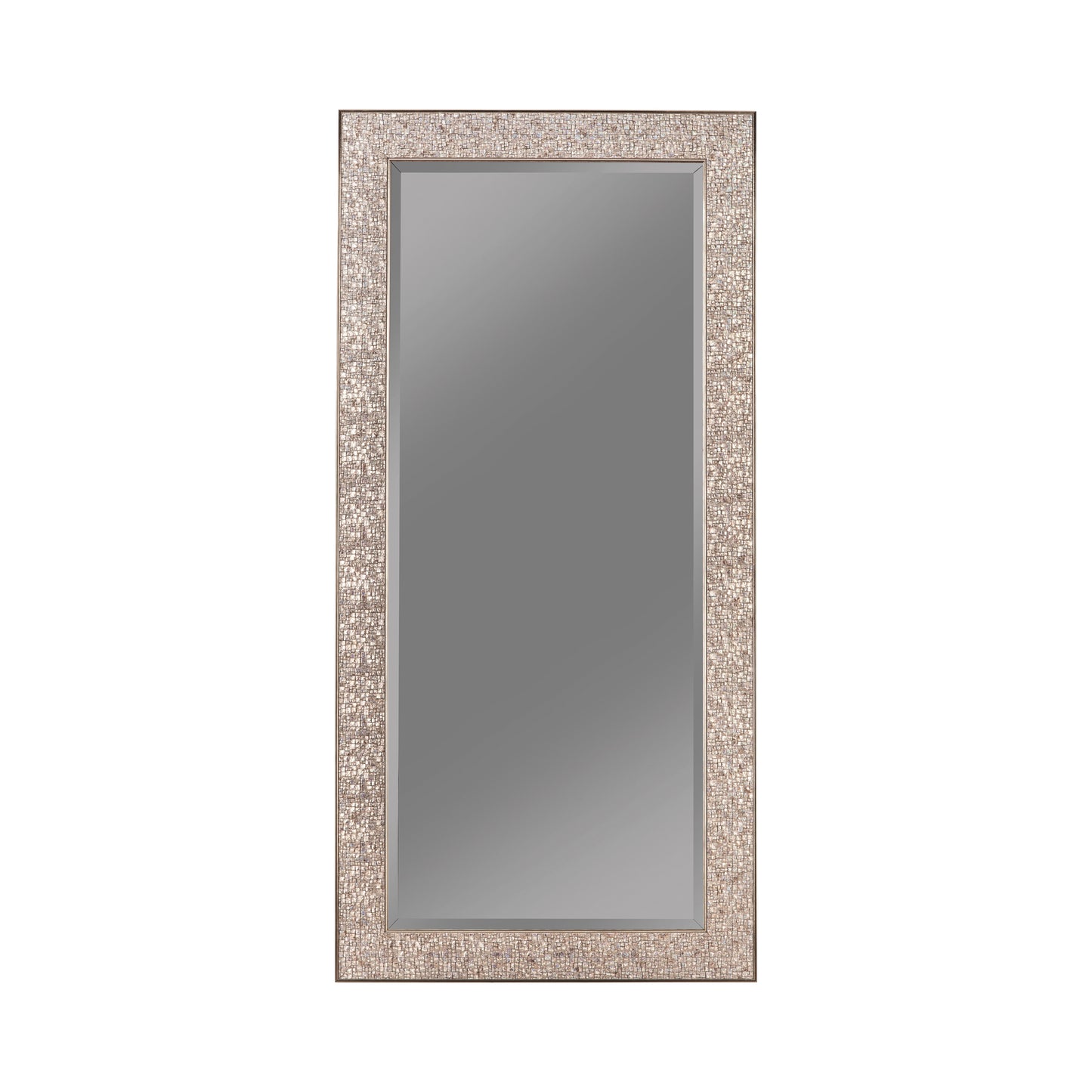 Rectangular Floor Mirror Silver Sparkle - 901997