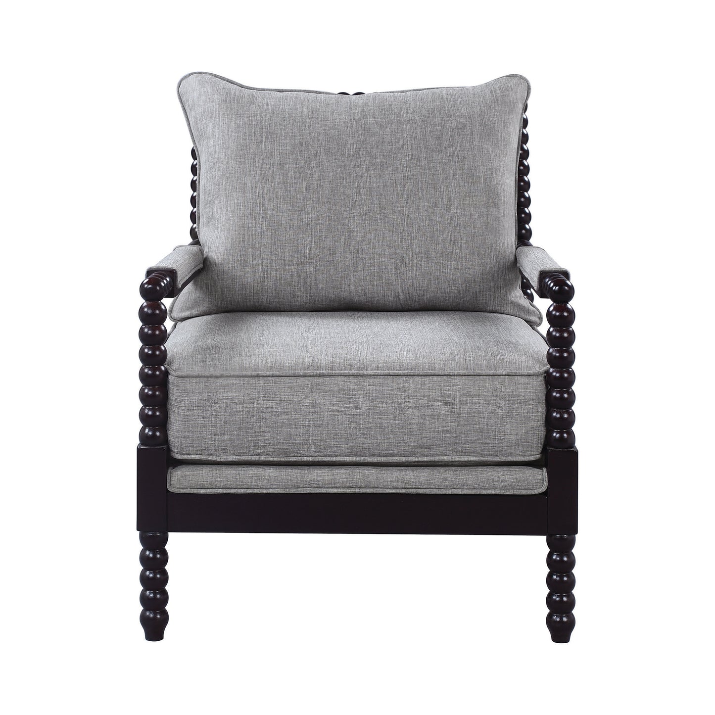 Cushion Back Accent Chair Grey And Black - 903824