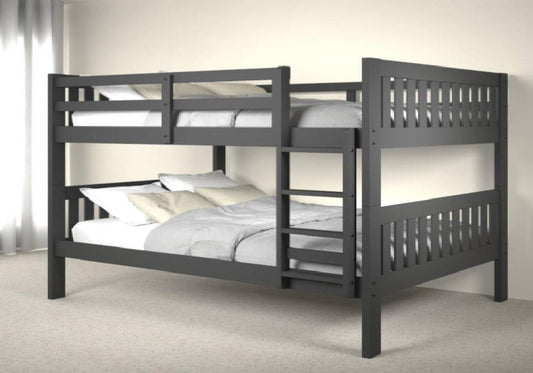 1015 - Full/Full Bunk Bed (Grey)