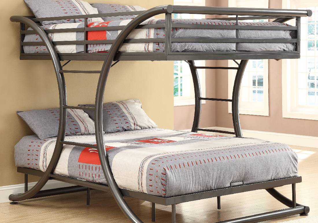 Stephan Full Over Full Bunk Bed Gunmetal - 460078