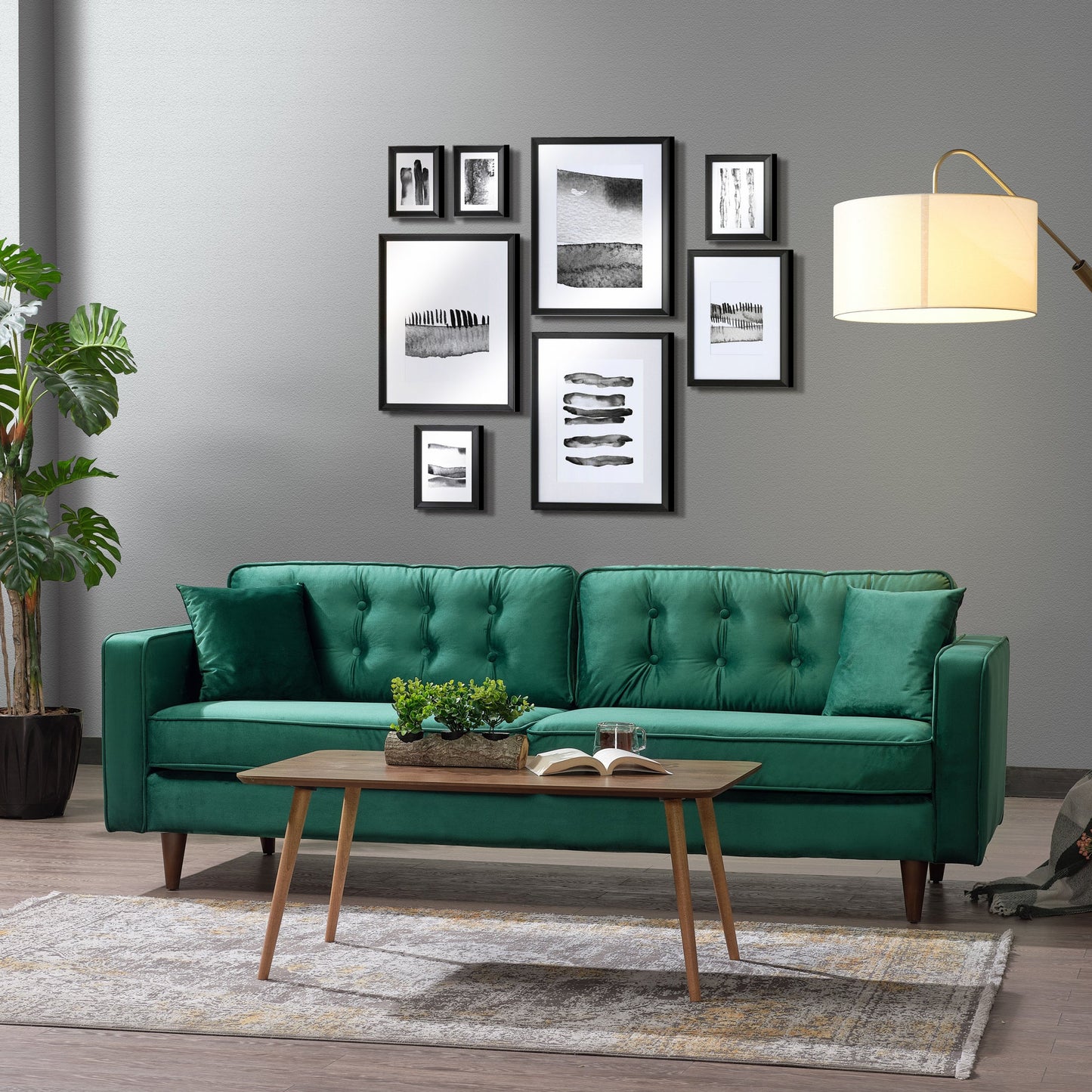Oregon Sofa (Green Velvet)